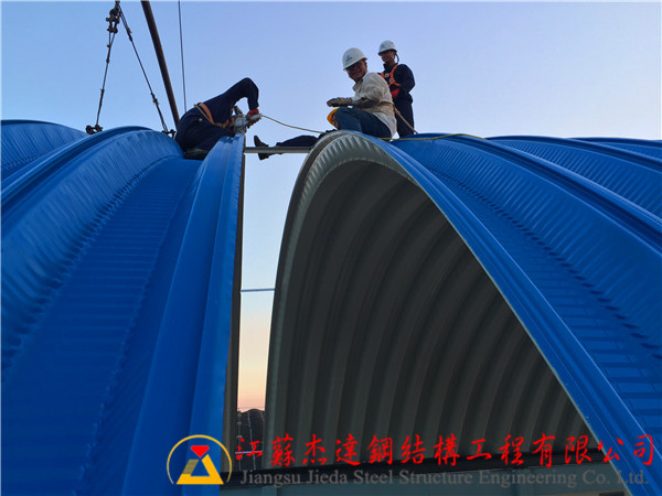 甘肅很新加油站罩棚結(jié)構(gòu)圖卸糧罩棚低價(jià)格